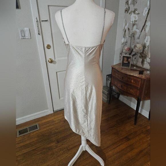 Glamorous Metallic Wrap Dress - Perfect for Night Outs - Picture 2 of 7